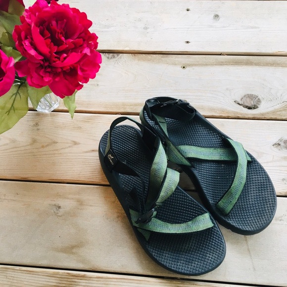 Chaco Other - Chacos Made in Colorado Green Strap Sandals